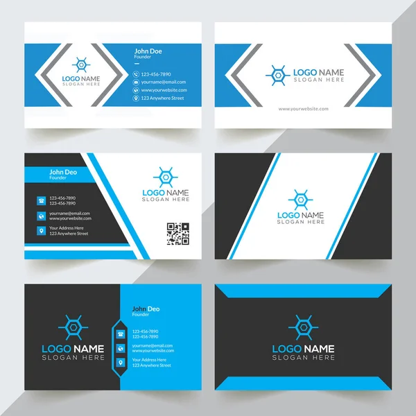 Modern Professional Business Card Template Simple Business Card Business Card — Archivo Imágenes Vectoriales