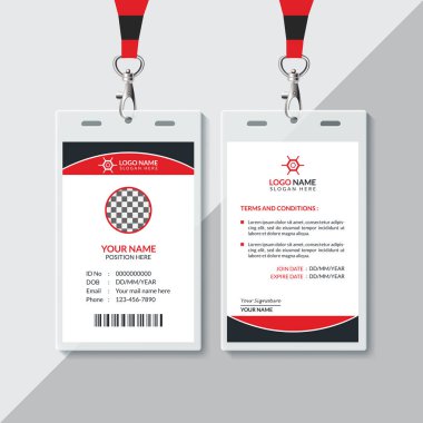 Modern Professional ID Card Template, Simple ID Card, ID Card Design Template, Corporate ID Card Design, Colorful ID Card Template, Creative ID Card, Editable ID Card, Abstract ID Card, ID Card Design Template For Company, ID Card