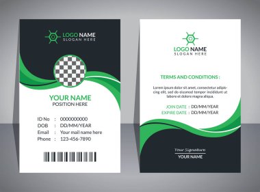 Modern Professional ID Card Template, Simple ID Card, ID Card Design Template, Corporate ID Card Design, Colorful ID Card Template, Creative ID Card, Editable ID Card, Abstract ID Card, ID Card Design Template For Company, ID Card