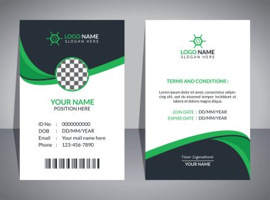 Modern Professional ID Card Template, Simple ID Card, ID Card Design Template, Corporate ID Card Design, Colorful ID Card Template, Creative ID Card, Editable ID Card, Abstract ID Card, ID Card Design Template For Company, ID Card