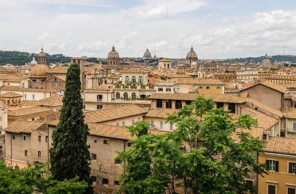 Vista Pitoresca Horizonte Tradicional Italiano Arquitetura Cidade Roma Itália — Fotografia de Stock
