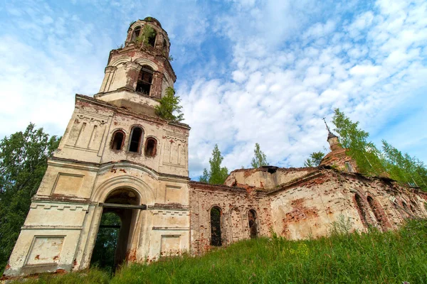 View Front Side Old Destroyed Abandoned Church Russia Walls Peeling Royalty Free Stock Photos