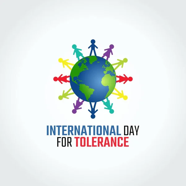 Gráfico Vectorial Del Día Internacional Tolerancia Bueno Para Día Internacional — Vector de stock