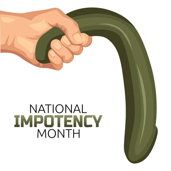Grafika Wektorowa Krajowego Miesiąca Impotencji Dobra Obchody Narodowego Miesiąca Impotencji — Wektor stockowy