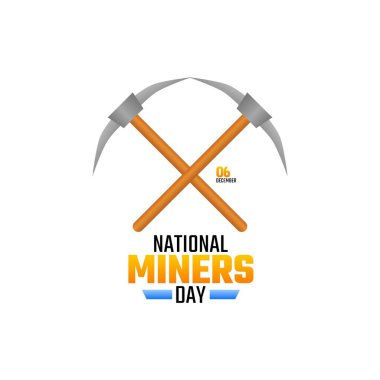 Ulusal Madenciler Günü 'nün vektörel grafiği madenciler günü kutlamaları için iyidir. düz dizayn. İlan tasarımı. Düz illüstrasyon.