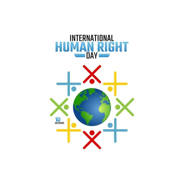 Vector Gráfico Del Día Internacional Los Derechos Humanos Bueno Para — Archivo Imágenes Vectoriales