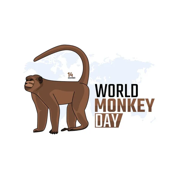 Vektorgrafik Des Welt Affen Tages Gut Für Die Welt Affen — Stockvektor