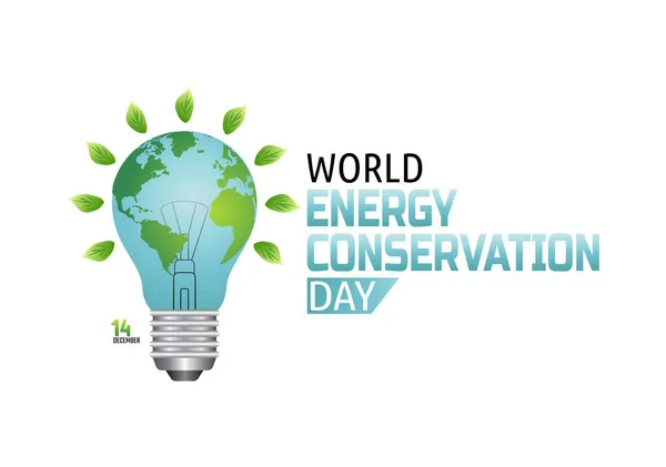 Vector Gráfico Del Día Mundial Conservación Energía Bueno Para Celebración — Archivo Imágenes Vectoriales