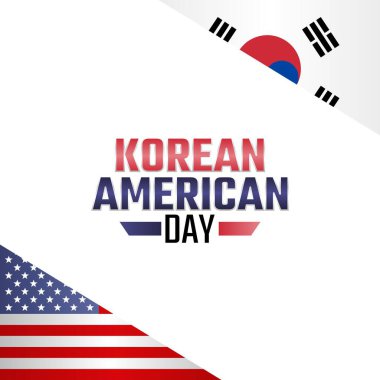 Kore Amerika Günü 'nün vektör grafiği Kore Amerika Günü kutlamaları için uygun. düz dizayn. İlan tasarımı. Düz illüstrasyon.