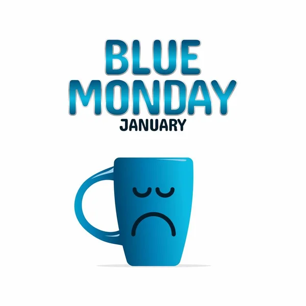 파란색 월요일의 그래픽은 파란색 월요일의 축하에 좋습니다 디자인 Flyer Design — 스톡 벡터