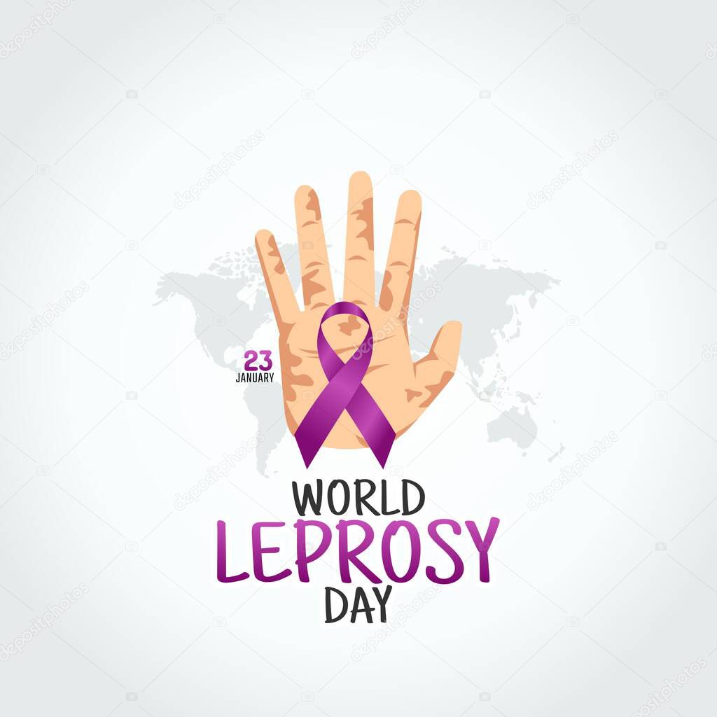 vector graphic of world leprosy day good for world leprosy day celebration. flat design. flyer design.flat illustration.