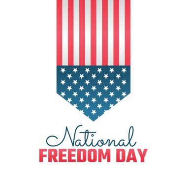 Ulusal Özgürlük Günü 'nün vektör grafiği ulusal özgürlük günü kutlamaları için iyidir. düz dizayn. İlan tasarımı. Düz illüstrasyon.