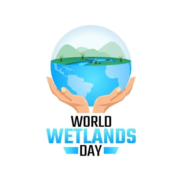 世界湿地病媒图解日有利于世界湿地日庆祝活动 平面设计 传单设计 平面插图 — 图库矢量图片
