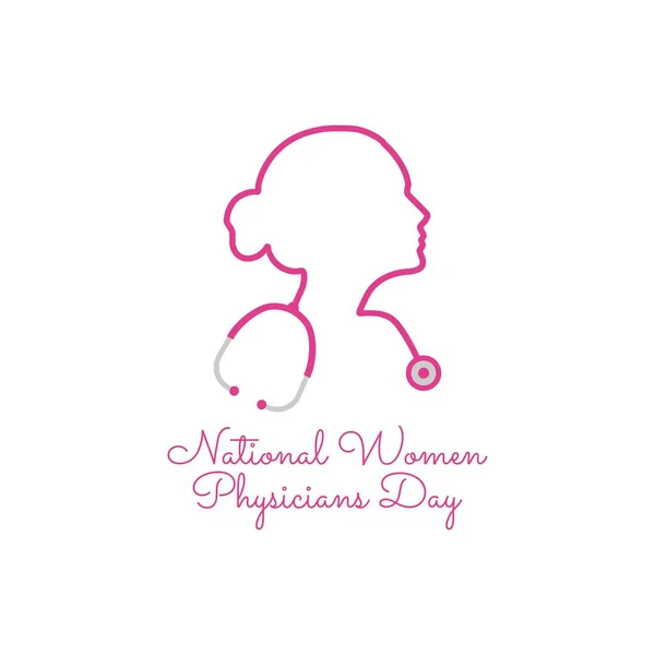 Ulusal Kadın Hekimler Günü 'nün vektör grafiği ulusal kadın hekimler günü kutlamaları için iyidir. düz dizayn. İlan tasarımı. Düz illüstrasyon.