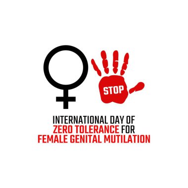 vector graphic of international day of zero tolerance for female genital mutilation. flat design. flyer design.flat illustration.