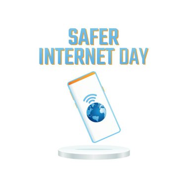 vector graphic of safer internet day good for safer internet day celebration. flat design. flyer design.flat illustration.