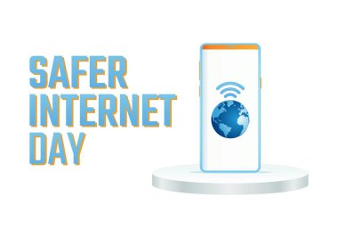 vector graphic of safer internet day good for safer internet day celebration. flat design. flyer design.flat illustration.