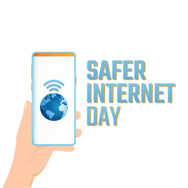 Vector Graphic Safer Internet Day Good Safer Internet Day Celebration — 图库矢量图片