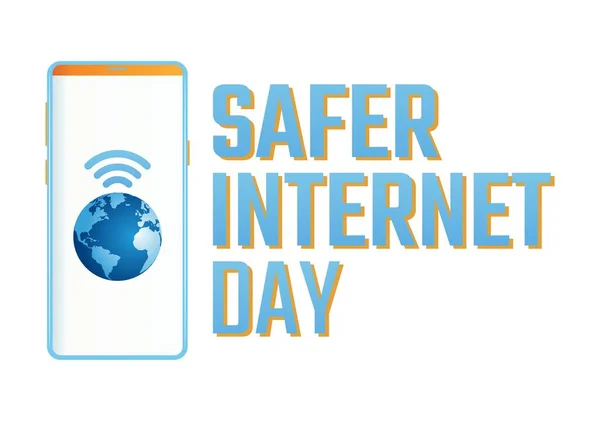 vector graphic of safer internet day good for safer internet day celebration. flat design. flyer design.flat illustration.