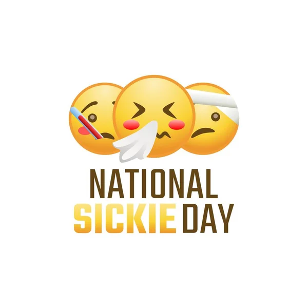 Vector Graphic National Sickie Day Good National Sickie Day Celebration — Wektor stockowy