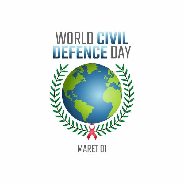 世界民防日的矢量图形有利于世界民防日的庆祝活动 平面设计 传单设计 平面插图 — 图库矢量图片