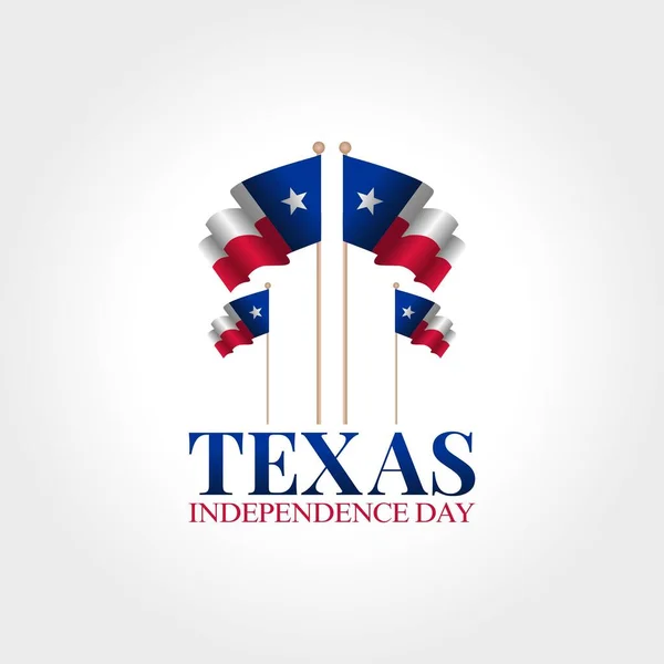 Gráfico Vetorial Dia Independência Texas Bom Para Celebração Dia Independência — Vetor de Stock