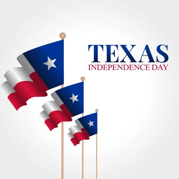 Gráfico Vetorial Dia Independência Texas Bom Para Celebração Dia Independência — Vetor de Stock