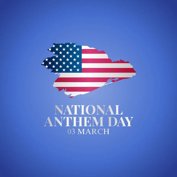Vektorová Grafika Národní Hymny Den Dobré Pro Národní Hymny Den — Stockový vektor