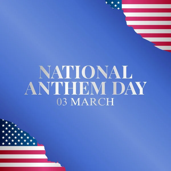 Vektorová Grafika Národní Hymny Den Dobré Pro Národní Hymny Den — Stockový vektor