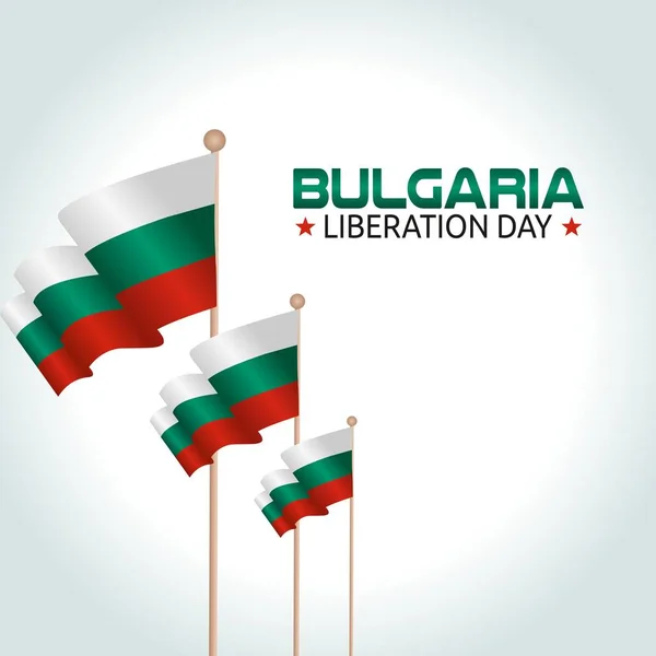 Vektor Grafika Bulgária Felszabadulás Napja Bulgária Felszabadulás Napja Ünneplés Lapos — Stock Vector