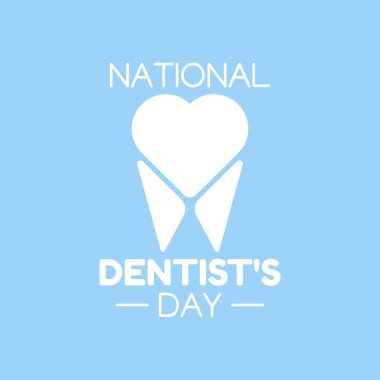 Ulusal dişçi gününün vektör grafiği ulusal dişçi günü kutlamaları için uygun. düz dizayn. İlan tasarımı. Düz illüstrasyon.