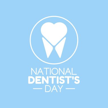 Ulusal dişçi gününün vektör grafiği ulusal dişçi günü kutlamaları için uygun. düz dizayn. İlan tasarımı. Düz illüstrasyon.