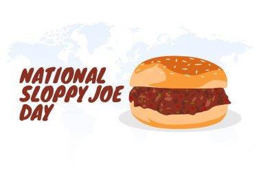 Ulusal Sloppy Joe Günü 'nün vektörel grafiği ulusal Sloppy Joe Günü kutlaması için iyidir. düz dizayn. İlan tasarımı. Düz illüstrasyon.