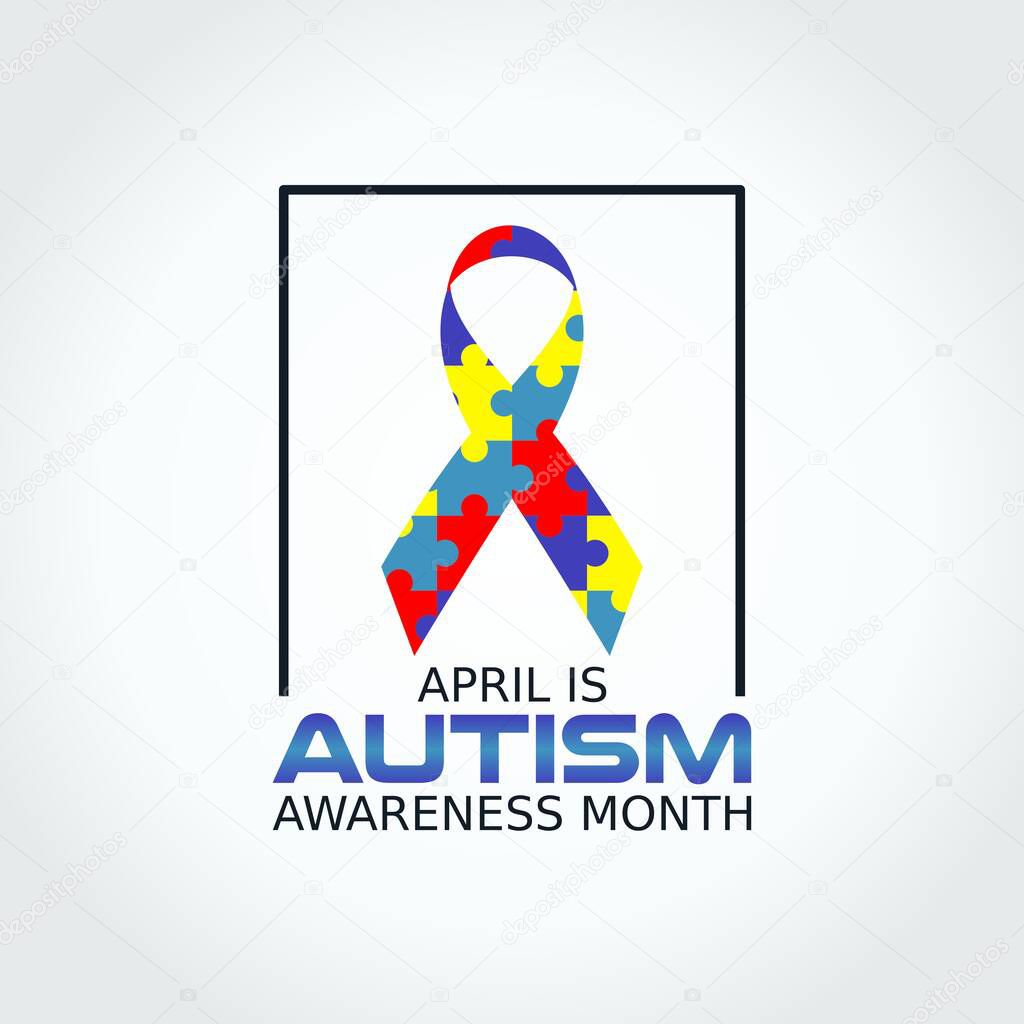vector graphic of autism awareness month good for autism awareness month celebration. flat design. flyer design.flat illustration.