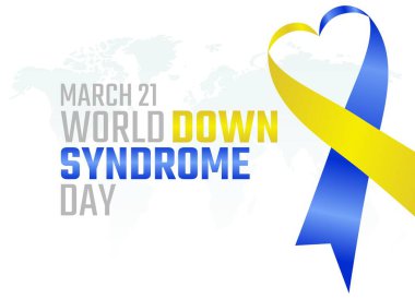 Dünya Down Sendromu Günü 'nün vektör grafiği Dünya Down Sendromu Günü kutlamaları için iyidir. düz dizayn. İlan tasarımı. Düz illüstrasyon.