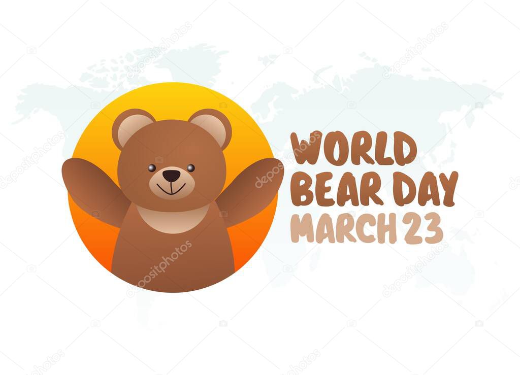 vector gráfico del día del oso del mundo bueno para la celebración del
