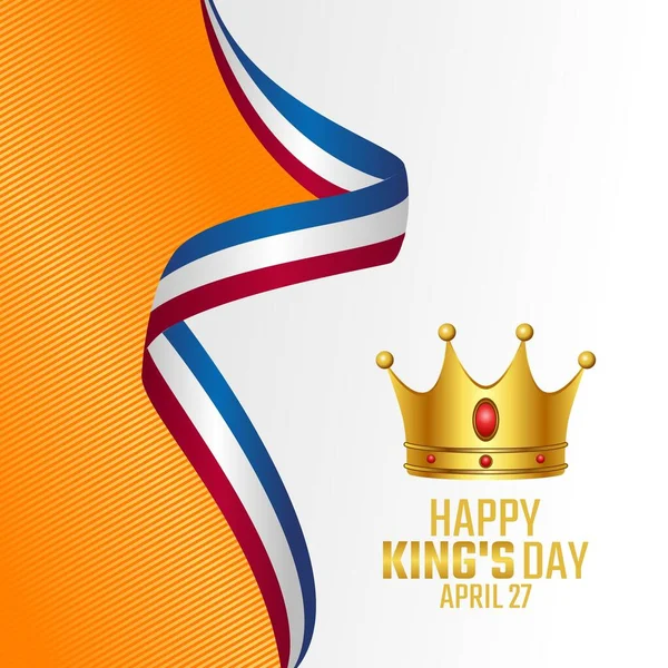 Kral 'ın mutlu gününün vektör grafiği Kral' ın kutlamaları için iyi. düz dizayn. İlan tasarımı. Düz illüstrasyon.