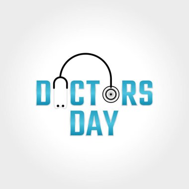 Uluslararası doktorlar günü vektör grafiği uluslararası doktorlar günü kutlamaları için iyidir. düz dizayn. İlan tasarımı. Düz illüstrasyon.