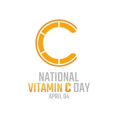 Ulusal C vitamini gününü gösteren vektör grafiği C vitamini kutlamaları için uygun. düz dizayn. İlan tasarımı. Düz illüstrasyon.