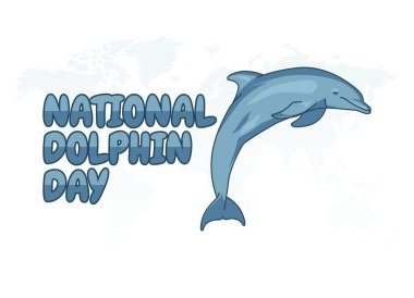 Ulusal yunus gününün vektör grafiği ulusal yunus günü kutlamaları için iyidir. düz dizayn. İlan tasarımı. Düz illüstrasyon.