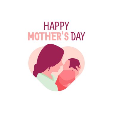 Anneler Günü 'nün vektör grafiği anneler günü kutlaması için iyi. düz dizayn. İlan tasarımı. Düz illüstrasyon.