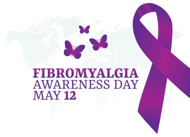 Fibromiyalji farkındalık gününün vektör grafiği fibromiyalji farkındalık günü kutlaması için iyidir. düz dizayn. İlan tasarımı. Düz illüstrasyon.