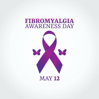 Fibromiyalji farkındalık gününün vektör grafiği fibromiyalji farkındalık günü kutlaması için iyidir. düz dizayn. İlan tasarımı. Düz illüstrasyon.