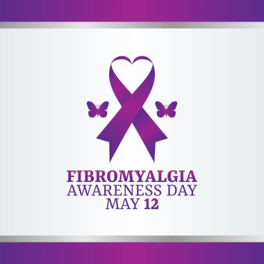 Fibromiyalji farkındalık gününün vektör grafiği fibromiyalji farkındalık günü kutlaması için iyidir. düz dizayn. İlan tasarımı. Düz illüstrasyon.