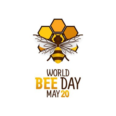  Dünya Arı Günü 'nün vektör grafiği dünya arı günü kutlaması için iyi. düz dizayn. İlan tasarımı. Düz illüstrasyon.