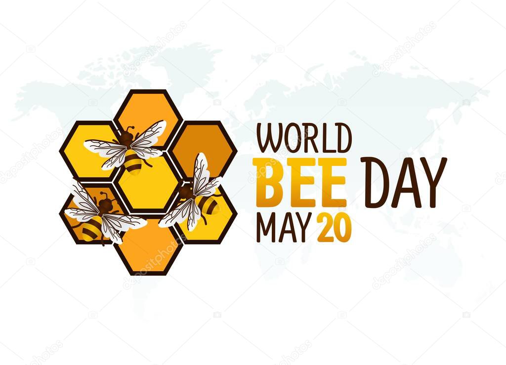  vector graphic of world bee day good for world bee day celebration. flat design. flyer design.flat illustration.