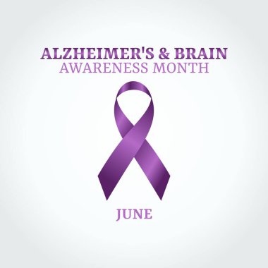 Alzheimer ve beyin farkındalığı aylarının vektör grafiği Alzheimer ve beyin farkındalığı ayı kutlamaları için iyidir. düz dizayn. İlan tasarımı. Düz illüstrasyon.