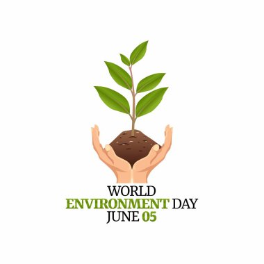 Dünya Çevre Günü 'nün vektör grafiği Dünya Çevre Günü kutlamaları için iyidir. düz dizayn. İlan tasarımı. Düz illüstrasyon.