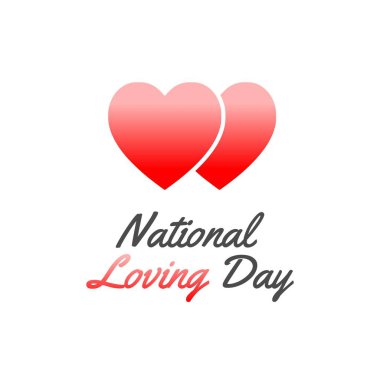 Ulusal Sevgi Günü 'nün vektör grafiği ulusal sevgi günü kutlamaları için iyidir. düz dizayn. İlan tasarımı. Düz illüstrasyon.