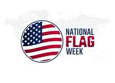 Ulusal bayrak haftası vektör grafiği ulusal bayrak haftası kutlamaları için uygun. düz dizayn. İlan tasarımı. Düz illüstrasyon.